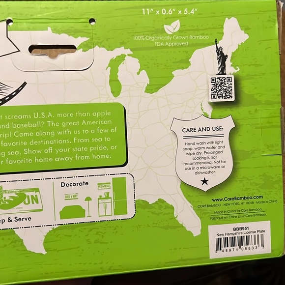 ❤️New Hampshire NWT faux license plate cutting board - Picture 4 of 4